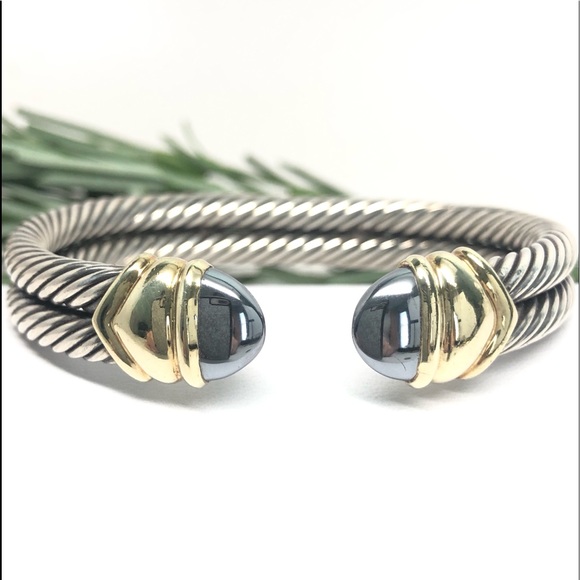 David Yurman Jewelry - David Yurman Double Cable Cuff Bracelet Hematite